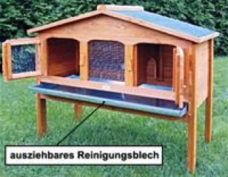 Kaninchenstall mit Spitzdach 110 x 43 x 108