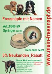 Fressnapf, Hundenapf mit Namen - Springer Spaniel
