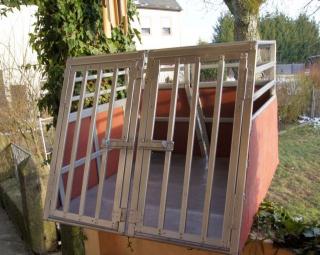 Alu -Hundebox für 1-2 Hunde, Doppelbox ohne Trennwand