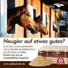 Mik Stroh Qualitätseinstreu Gehäckseltes und entstaubtes Stroh für das Wohl de