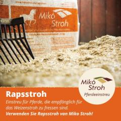 Gehäckseltes und entstaubtes Rapsstroh